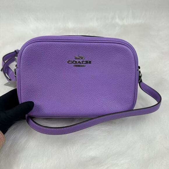 Coach Jamie Crossbody Camera Bag In Leather/Silver/Iris CR110 NWT - Picture 2 of 12